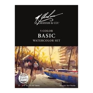 NIB M. Graham 5 Tube Watercolor Set of 15 ml paint tubes